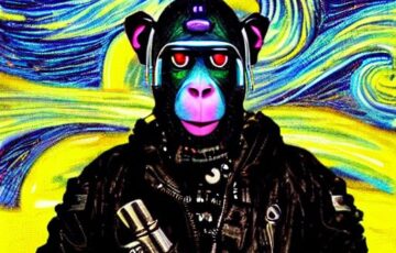 Monkey Genetics - blog post foto - futuristic monkey style2