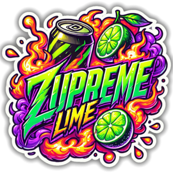 zupreme lime sticker badge